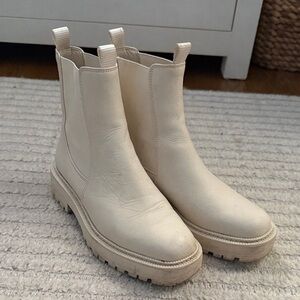Sam Edelman Off-White Ankle Boots